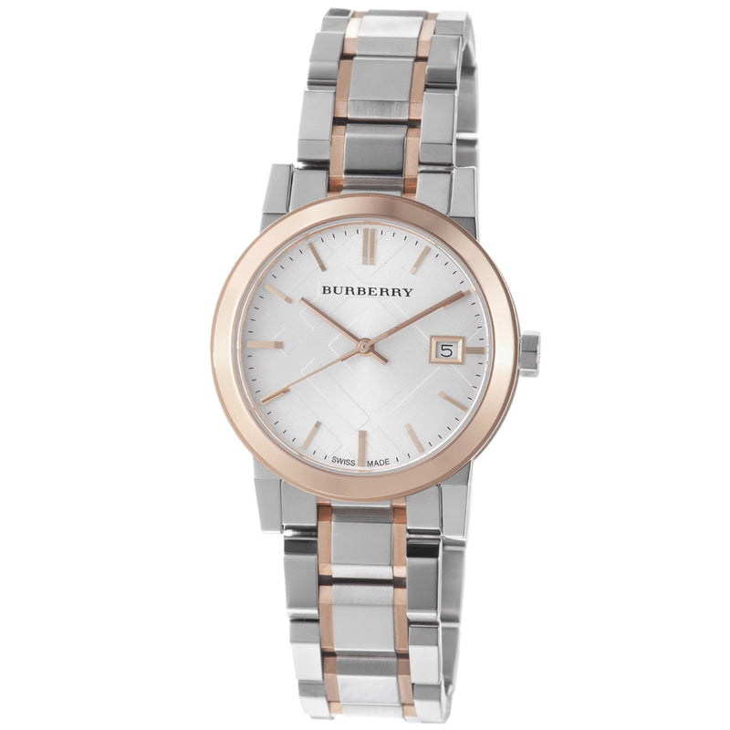 Burberry The City White Dial Two Tone Steel Strap Watch for Women - BU9105 Buy Now By Burberry