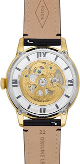 Fossil Townsman Automatic Skeleton Black Dial Black Leather Strap Watch for Men - ME3210 Buy Now By Fossil