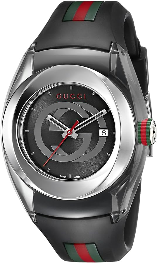 Shop Gucci Sync Quartz Black Dial Black Rubber Strap Watch For Men - YA137301 in USA
