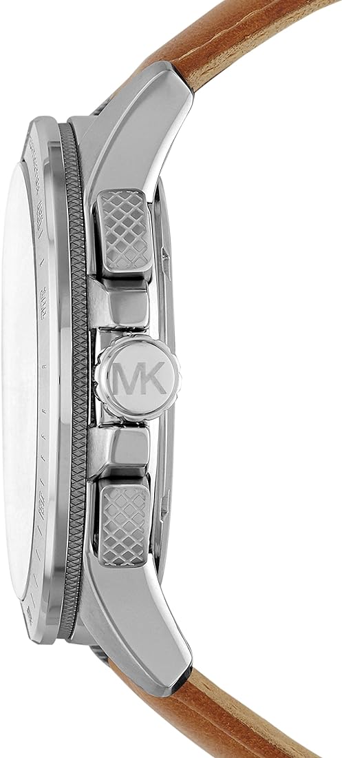 Michael Kors Ryker Chronograph Analog Blue Dial Brown Leather Strap Watch For Men - MK8518 Buy Now By Michael Kors
