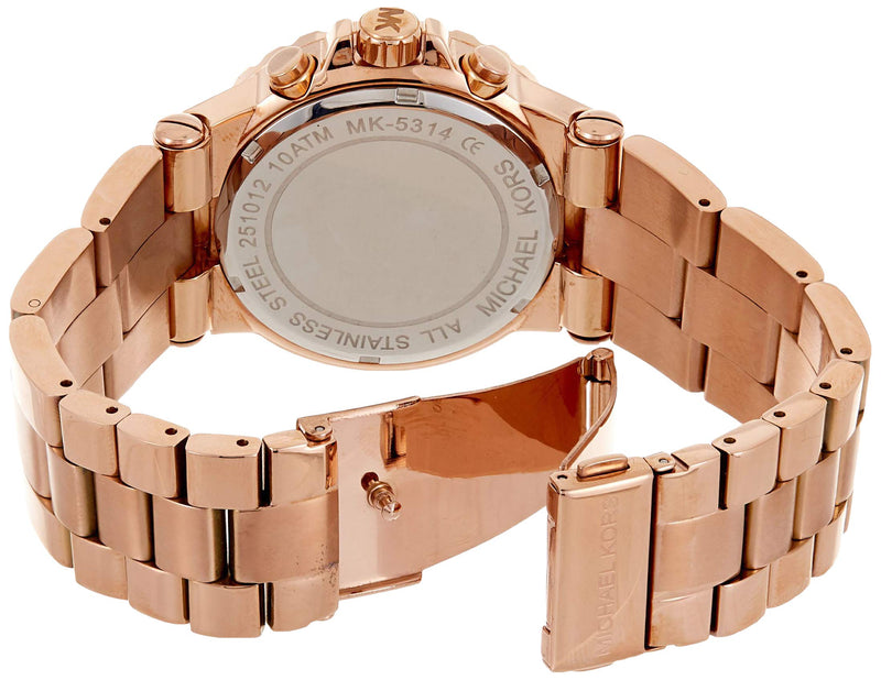 Shop Michael Kors Dylan Rose Gold Dial Rose Gold Steel Strap Watch for Women - MK5314 in USA