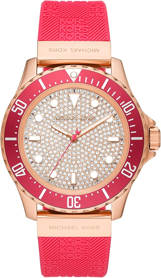 Michael Kors Everest Analog Rose Gold Dial Pink Silicone Strap Watch For Women - MK7359 Buy Now By Michael Kors