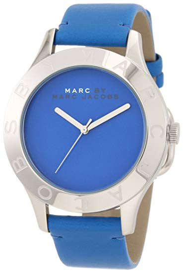 Shop Marc Jacobs Blade Blue Dial Blue Leather Strap Watch for Women - MBM1202 in USA