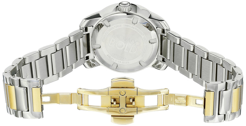 Shop Movado Bold Silver Dial Two Tone Steel Strap Watch for Women - 3600245 in USA