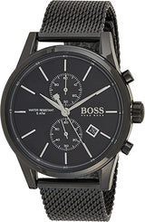 Hugo Boss Associate Black Dial Black Mesh Bracelet Watch for Men - 1513769 Buy Now By Hugo Boss