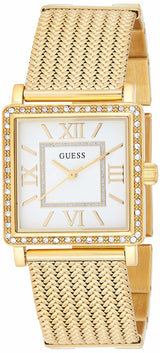 Guess White Dial Gold Mesh Bracelet Watch For Women - W0826L2 Buy Now By Guess