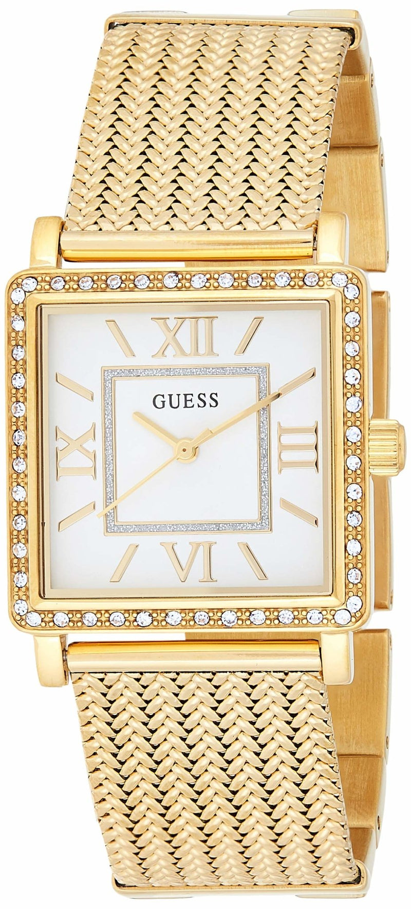 Guess White Dial Gold Mesh Bracelet Watch For Women - W0826L2 Buy Now By Guess