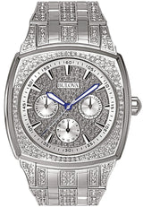 Bulova Crystal Collection Phantom Silver Dial Silver Steel Strap Watch for Men - 96C002 Buy Now By Bulova