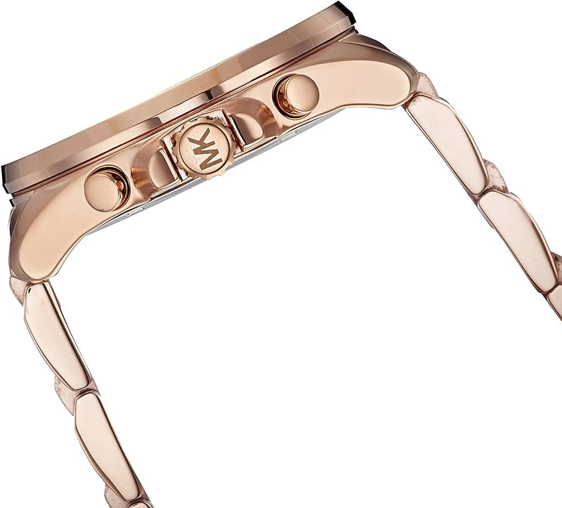 Michael Kors Brecken Chronograph Analog Black Dial Rose Gold Steel Strap Watch For Women - MK8563 Buy Now By Michael Kors
