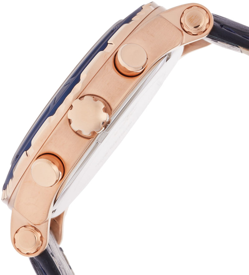 Shop Guess Pinnacle Chronograph White Dial Blue Leather Strap Watch For Men - W0673G6 in USA
