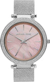 Michael Kors Darci Analog Pink Dial Silver Mesh Bracelet Watch For Women - MK4518