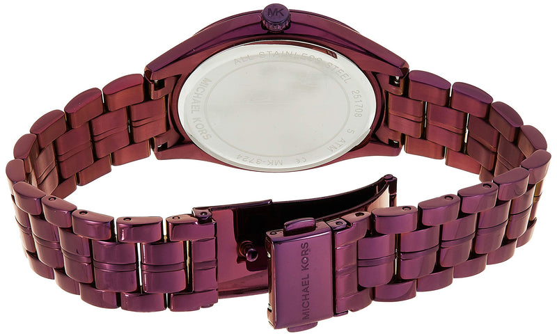 Michael Kors Lauryn Black Dial Purple Steel Strap Watch for Women - MK3724 Buy Now By Michael Kors
