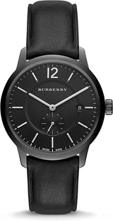 Shop Burberry The Classic Black Dial Black Leather Strap Watch for Men - BU10003 in USA