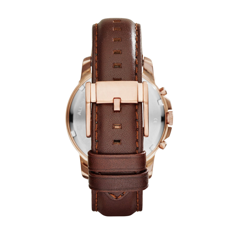 Fossil Grant Chronograph White Dial Brown Leather Strap Watch for Men - FS4991 Buy Now By Fossil