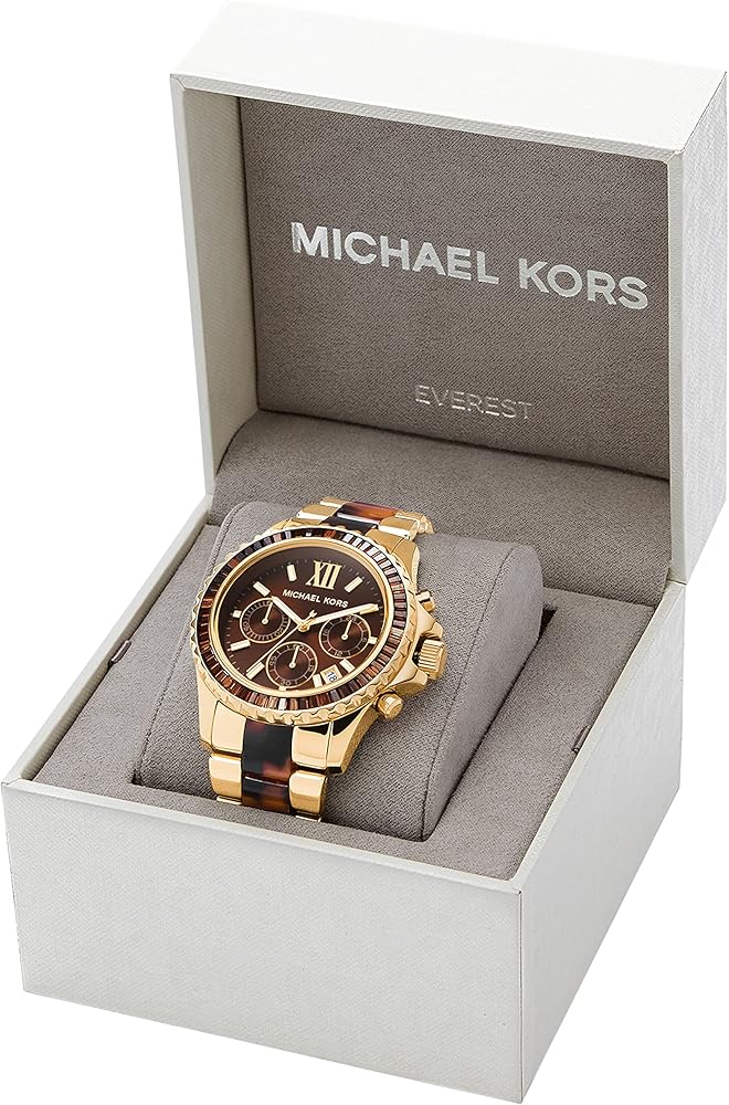 Michael Kors Everest Chronograph Brown Dial Two Tone Steel Strap Watch For Women - MK6973 Buy Now By Michael Kors