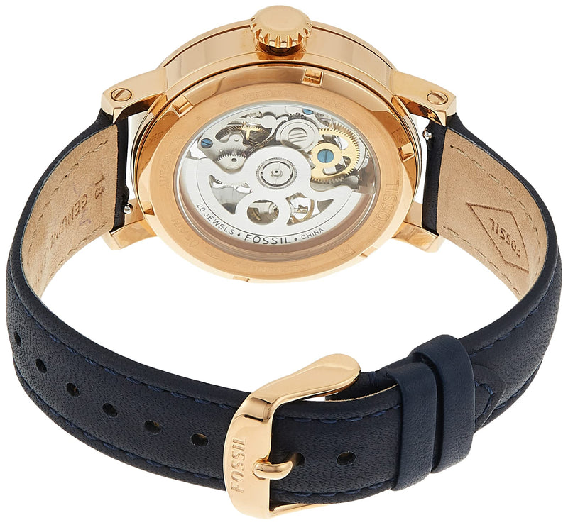 Fossil Original Boyfriend Skeleton White Dial Blue Leather Strap Watch for Women - ME3086 Buy Now By Fossil