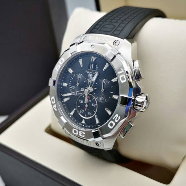 Tag Heuer Aquaracer Chronograph Black Dial Black Rubber Strap Watch for Men - CAY1110.FT6041 Buy Now By Tag Heuer