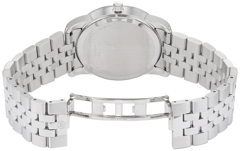 Movado Museum Diamonds Black Dial Silver Steel Strap Watch For Men - 606878 Buy Now By Movado