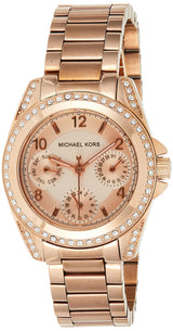 Michael Kors Blair Rose Gold Dial Rose Gold Steel Strap Watch for Women - MK5613 Buy Now By Michael Kors