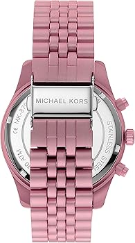 Shop Michael Kors Lexington Chronograph Pink Dial Pink Steel Strap Watch for Women - MK8792 in USA