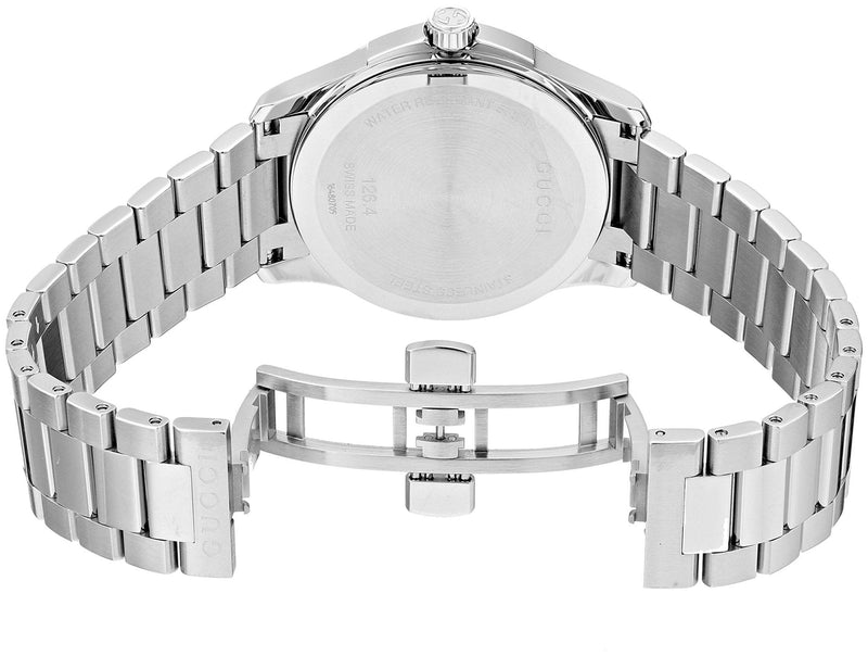 Gucci G Timeless Black Dial Silver Steel Strap Watch For Men - YA126460 Buy Now By Gucci