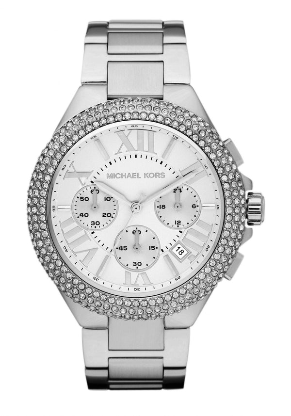 Shop Michael Kors Camille Silver Dial Silver Steel Strap Watch for Women - MK5634 in USA