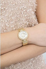 Guess Muse Crystals White Dial Rose Gold Steel Strap Watch For Women - W1008L2 Buy Now By Guess
