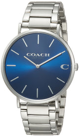Coach Charles Blue Dial Silver Steel Strap Watch for Men - 14602429 Buy Now By Coach