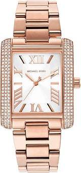 Michael Kors Emery Three-Hand Crystals Silver Dial Rose Gold Steel Strap Watch for Women - MK4644 Buy Now By Michael Kors