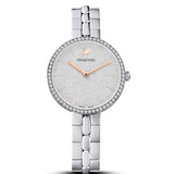 Shop Swarovski Cosmopolitan Diamond Powder Silver Dial Silver Steel Strap Watch for Women - 5517807 in USA
