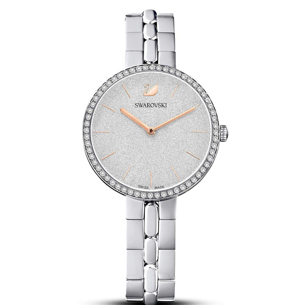 Shop Swarovski Cosmopolitan Diamond Powder Silver Dial Silver Steel Strap Watch for Women - 5517807 in USA