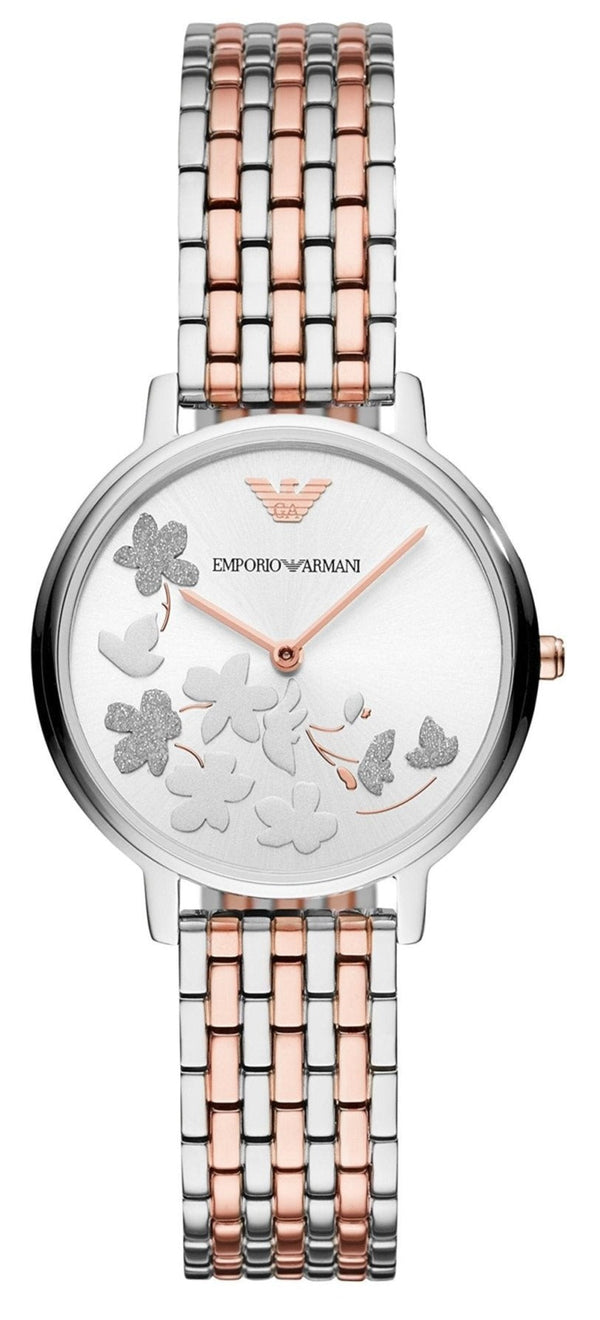 Emporio Armani Silver Sunray Dial Two Tone Steel Strap Watch For Women - AR11113 Buy Now By Emporio Armani