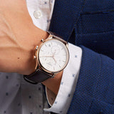 Tissot T Classic Tradition Chronograph White Dial Brown Leather Strap Watch For Men - T063.617.36.037.00 Buy Now By Tissot