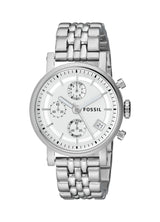 Fossil Boyfriend Chronograph Silver Dial Silver Steel Strap Watch for Women - ES2198 Buy Now By Fossil
