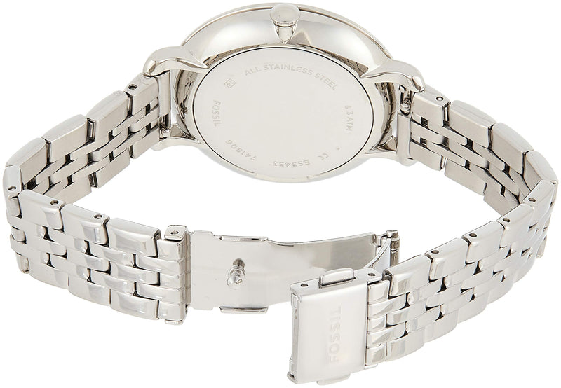 Fossil Jacqueline White Dial Silver Steel Strap Watch for Women - ES3433 Buy Now By Fossil