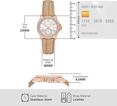 Michael Kors Mini Everest Crystals White Dial Brown Leather Strap Watch for Women - MK4719 Buy Now By Michael Kors