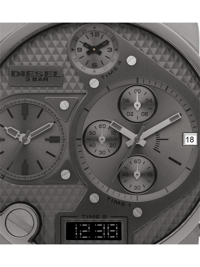 Diesel Mr Daddy 1.0 Gray Dial Gray Stainless Steel Watch For Men - DZ7247 Buy Now By Diesel