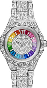 Michael Kors Raquel Three-Hand Crystals Silver Dial Silver Steel Strap Watch For Women - MK7365LE Buy Now By Michael Kors