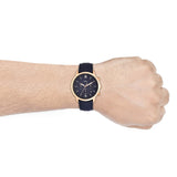 Fossil Neutra Chronograph Blue Dial Blue Leather Strap Watch for Men - FS5454 Buy Now By Fossil