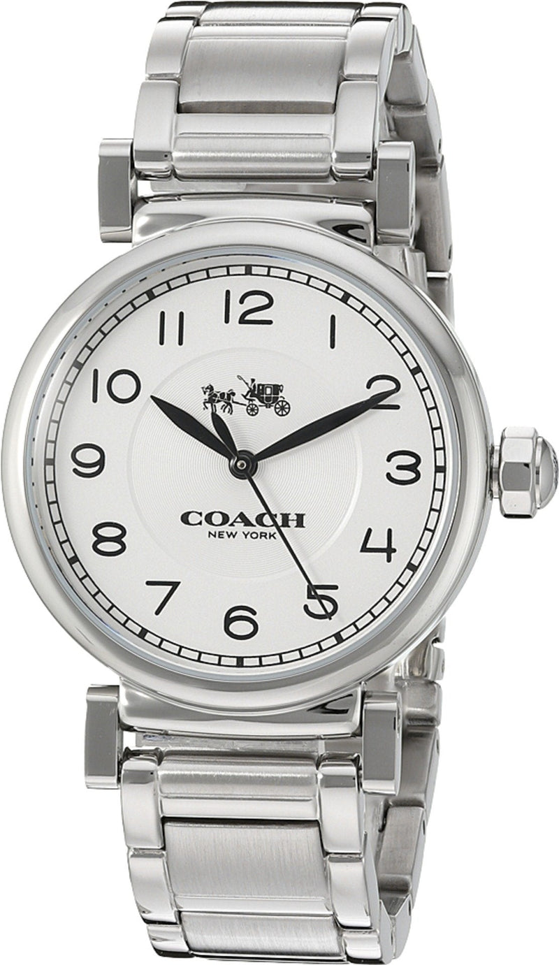 Coach Madison White Dial Silver Steel Strap Watch for Women - 14502394 Buy Now By Coach