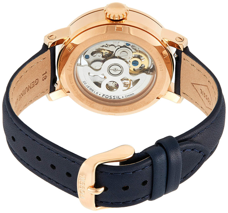 Fossil Original Boyfriend Skeleton White Dial Blue Leather Strap Watch for Women - ME3086 Buy Now By Fossil