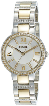 Fossil Virginia Silver Dial Two Tone Steel Strap Watch for Women - ES3503 Buy Now By Fossil