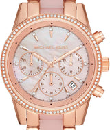 Michael Kors Ritz Chronograph Mother of Pearl White Dial Two Tone Steel Strap Watch For Women - MK6769 Buy Now By Michael Kors