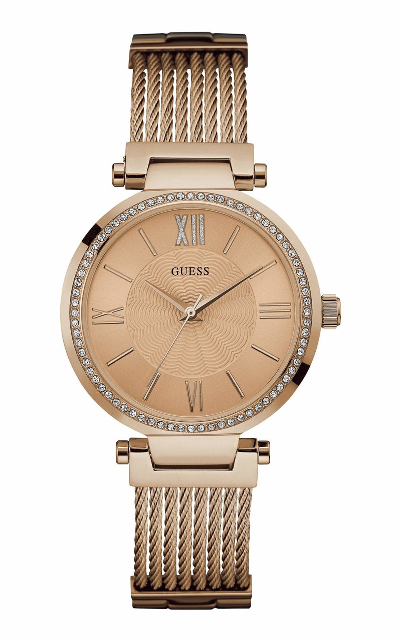 Guess Soho Rose Gold Dial Stainless Steel Watch For Women - W0638L4 Buy Now By Guess