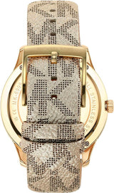 Michael Kors Runway Three Hand Quartz Gold Dial Brown Leather Strap Watch For Women - MK6999 Buy Now By Michael Kors