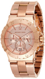 Shop Michael Kors Dylan Rose Gold Dial Rose Gold Steel Strap Watch for Women - MK5314 in USA