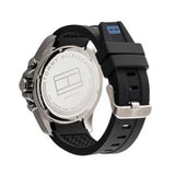 Shop Tommy Hilfiger Sport Multifunction Black Dial Black Rubber Strap Watch for Men - 1791143 in USA