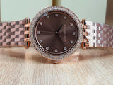 Michael Kors Darci Brown Dial Rose Gold Stainless Steel Strap Watch for Women - MK3217 Buy Now By Michael Kors