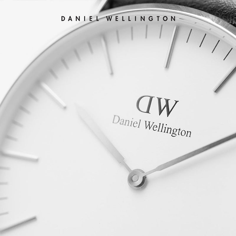 Daniel Wellington Classic Sheffield White Dial Black Leather Strap Watch For Women - DW00100053 Buy Now By Daniel Wellington