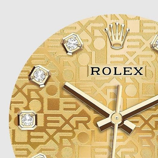 Shop Rolex Datejust 36 Diamonds 18K Gold Dial Two Tone Steel Strap Watch for Men - M126233-0033 in USA